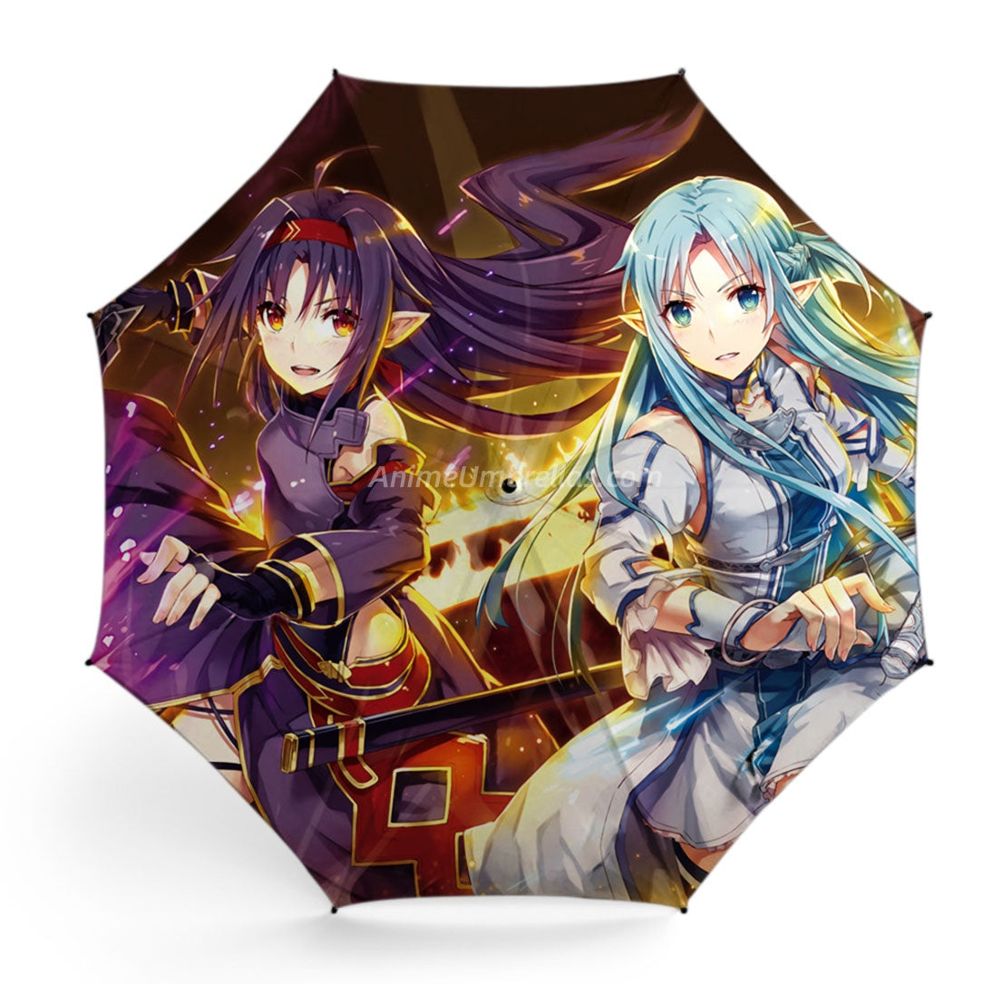 Yuuki And Asuna Umbrella