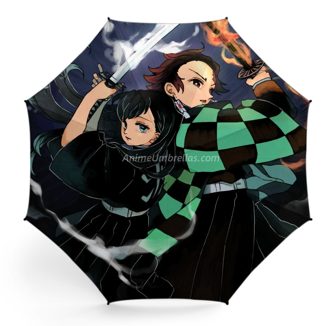 Tanjiro Fighting Umbrella