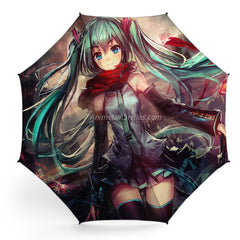 Red Scarf Miku Umbrella