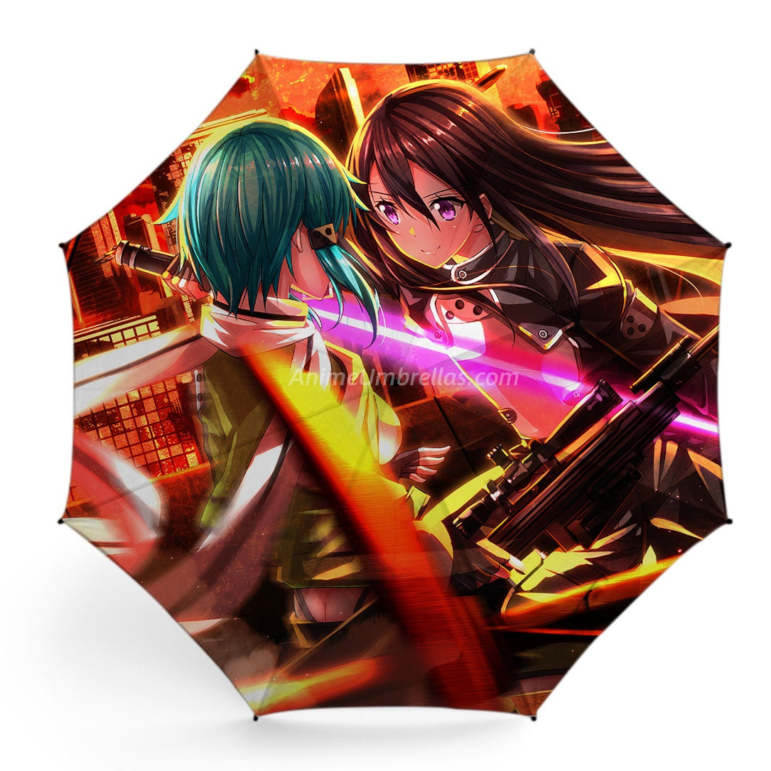 SAO Sinon and Kirito Umbrella