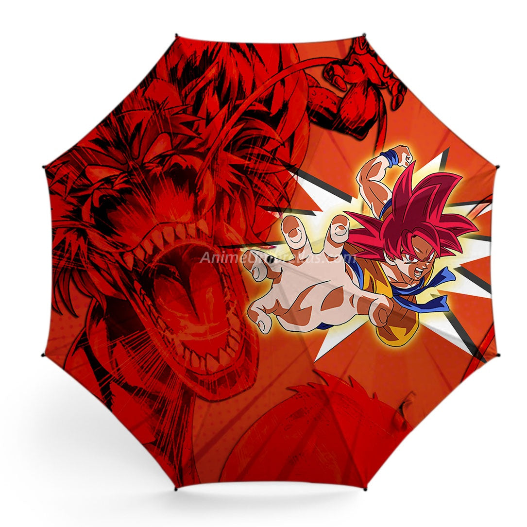 Goku God Red Umbrella